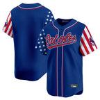 Baltimore Orioles Royal Independence Day Vapor Premier Limited Home Game Blank Player Stitched Baseball Jersey
