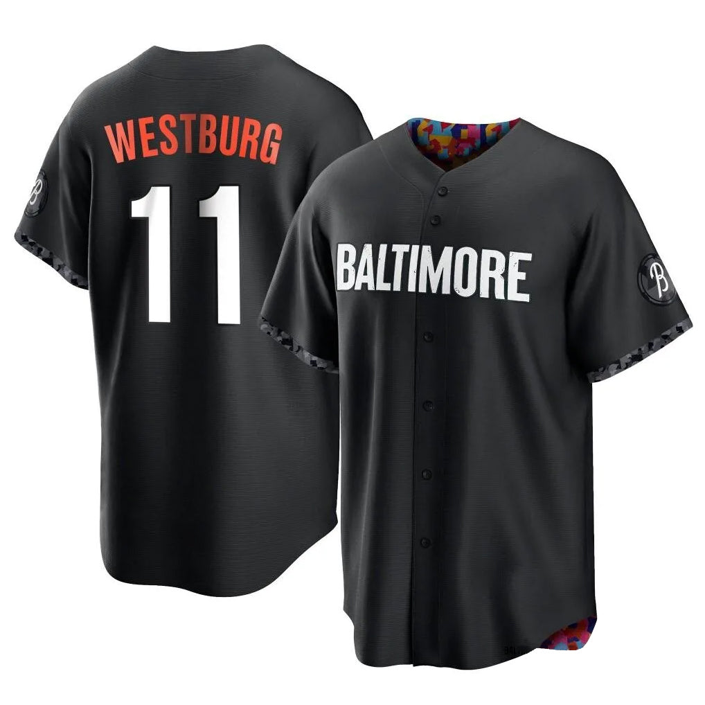Baltimore Orioles #11 Jordan Westburg Player Black City Connect Home Game Stitched Baseball Jersey