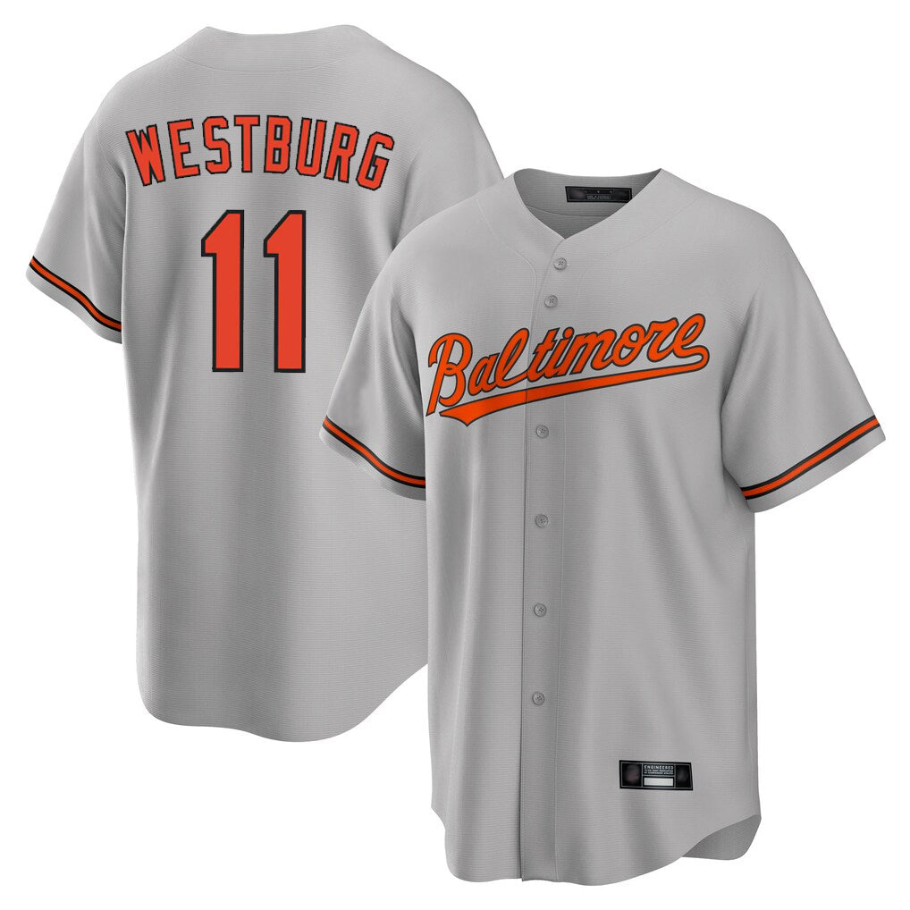 Baltimore Orioles #11 Jordan Westburg Player Gray Home Game Stitched Baseball Jersey