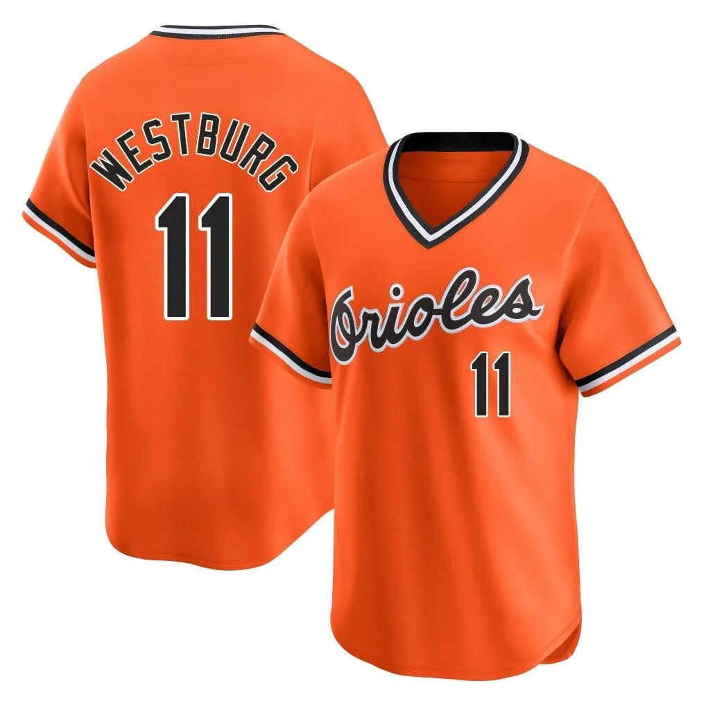 Baltimore Orioles #11 Jordan Westburg Player Orange T-shirt Limited Home Game Stitched Baseball Jersey