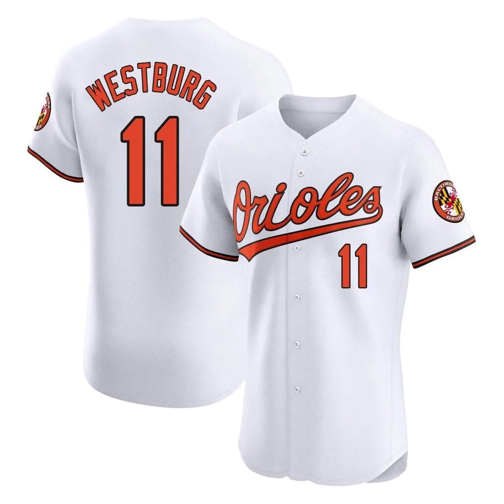 Baltimore Orioles #11 Jordan Westburg Player White Limited Elite Home Game Stitched Baseball Jersey