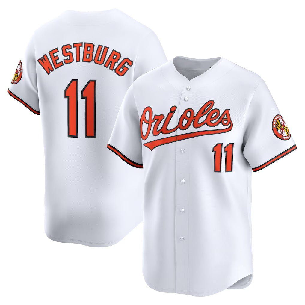 Baltimore Orioles #11 Jordan Westburg White Home Limited Player Baseball Jersey
