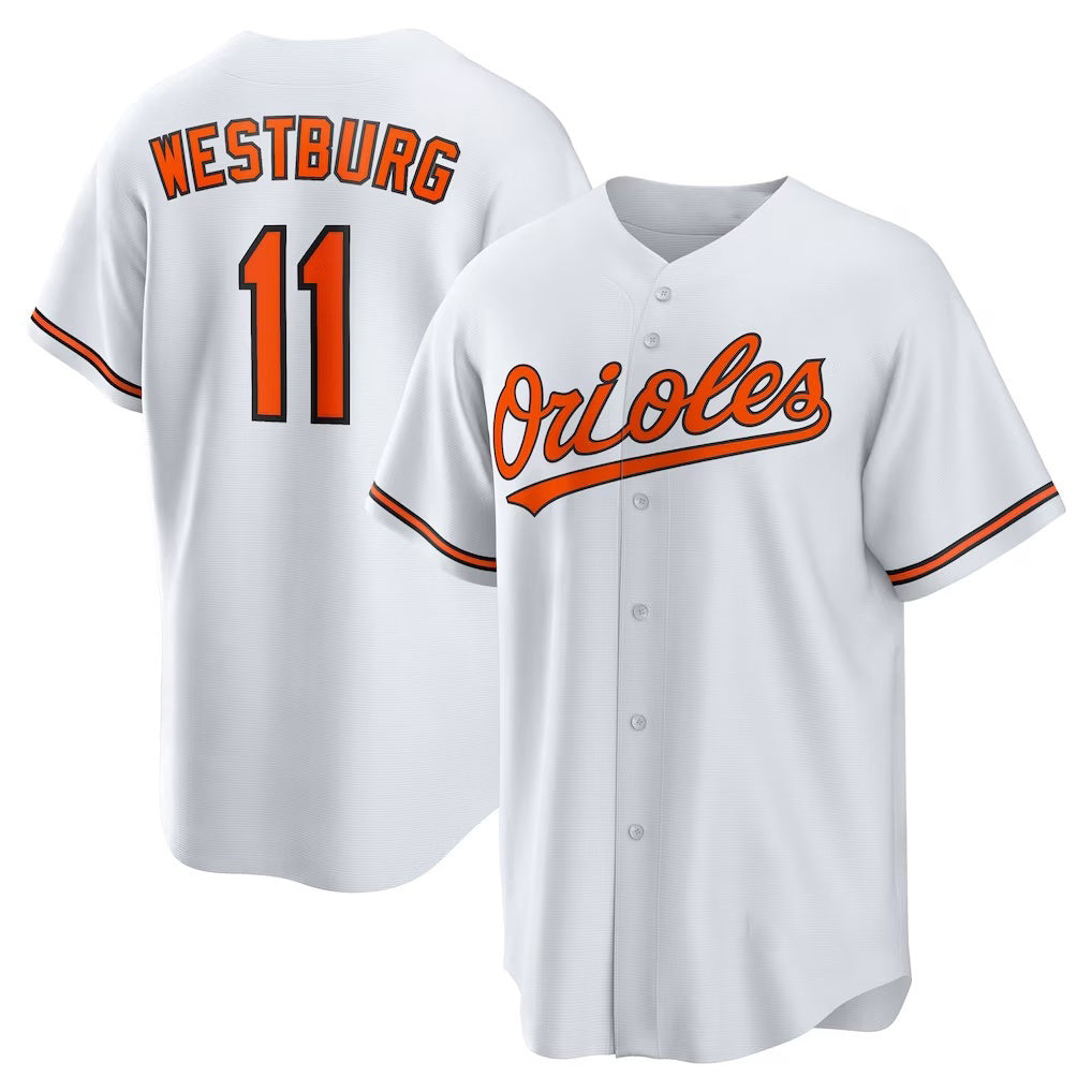 Baltimore Orioles #11 Jordan Westburg White Home Replica Baseball Jersey