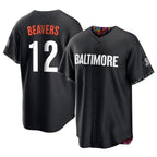 Baltimore Orioles #12 Dylan Beavers Player Black City Connect Home Game Stitched Baseball Jersey