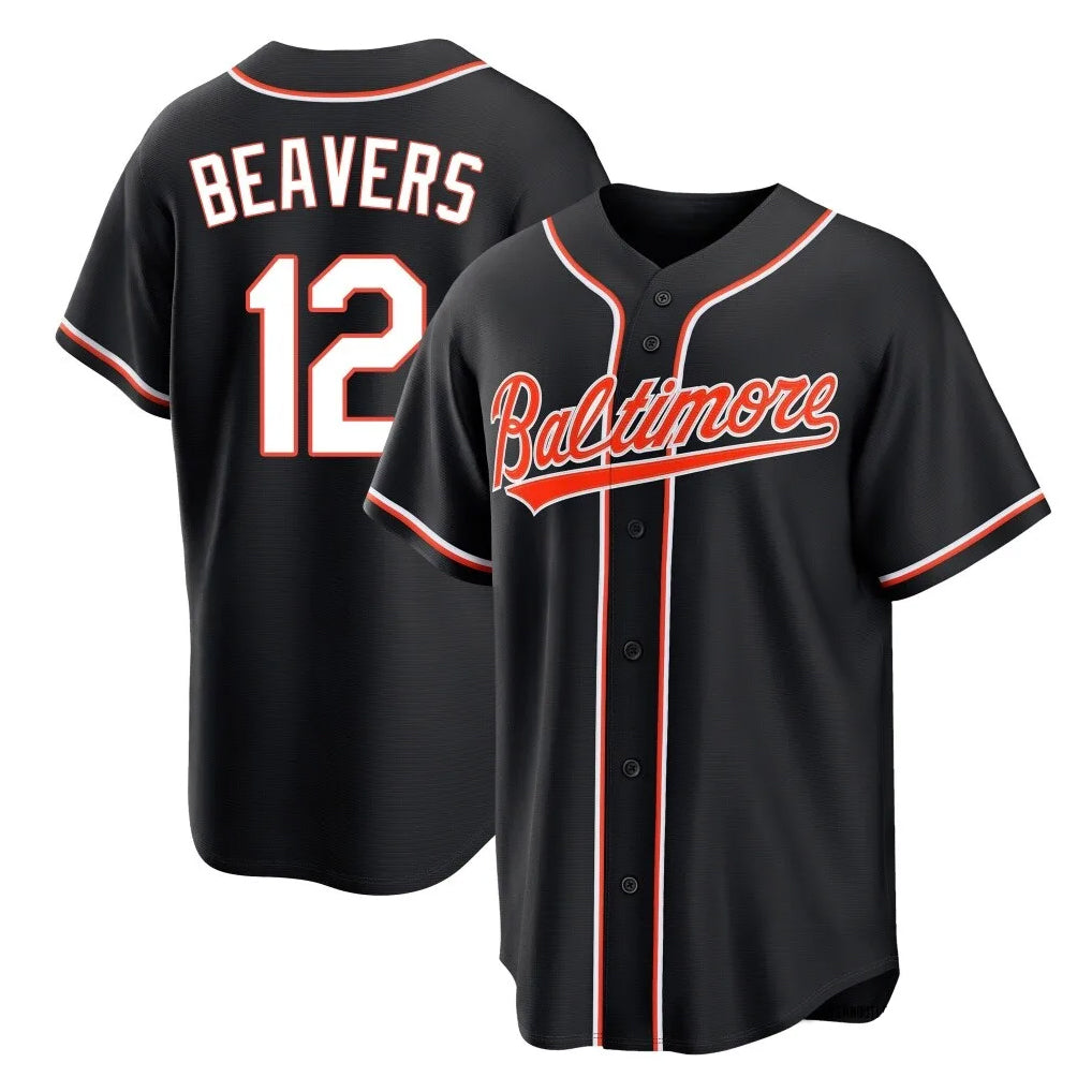 Baltimore Orioles #12 Dylan Beavers Player Black Out Home Game Stitched Baseball Jersey