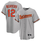 Baltimore Orioles #12 Dylan Beavers Player Gray Home Game Stitched Baseball Jersey