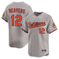 Baltimore Orioles #12 Dylan Beavers Player Gray Limited Home Game Stitched Baseball Jersey