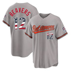 Baltimore Orioles #12 Dylan Beavers Player Gray USA 250 Fourth of July Home Game Stitched Baseball Jersey