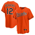 Baltimore Orioles #12 Dylan Beavers Player Orange Home Game Stitched Baseball Jersey