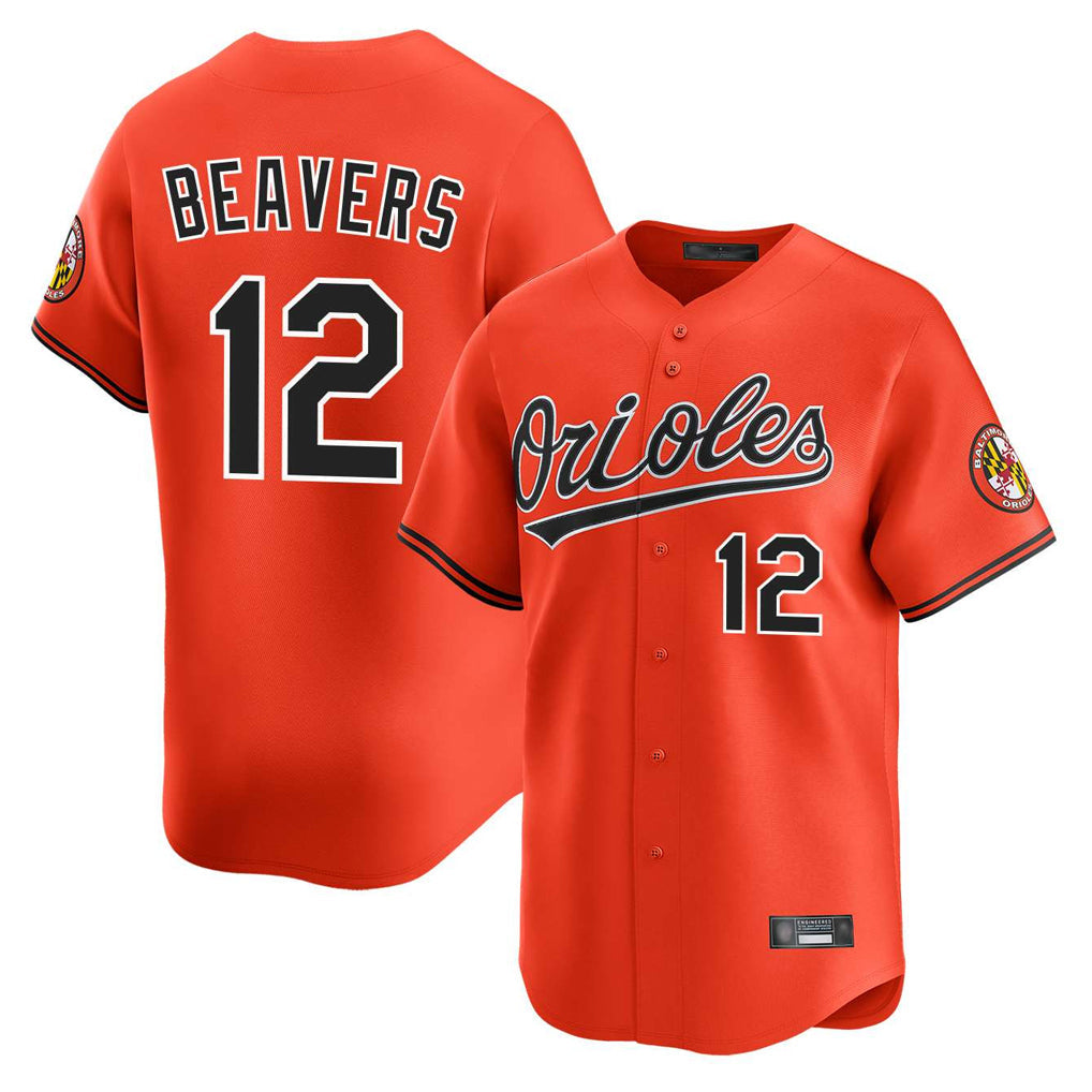 Baltimore Orioles #12 Dylan Beavers Player Orange Limited Home Game Stitched Baseball Jersey