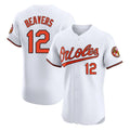 Baltimore Orioles #12 Dylan Beavers Player White Limited Elite Home Game Stitched Baseball Jersey