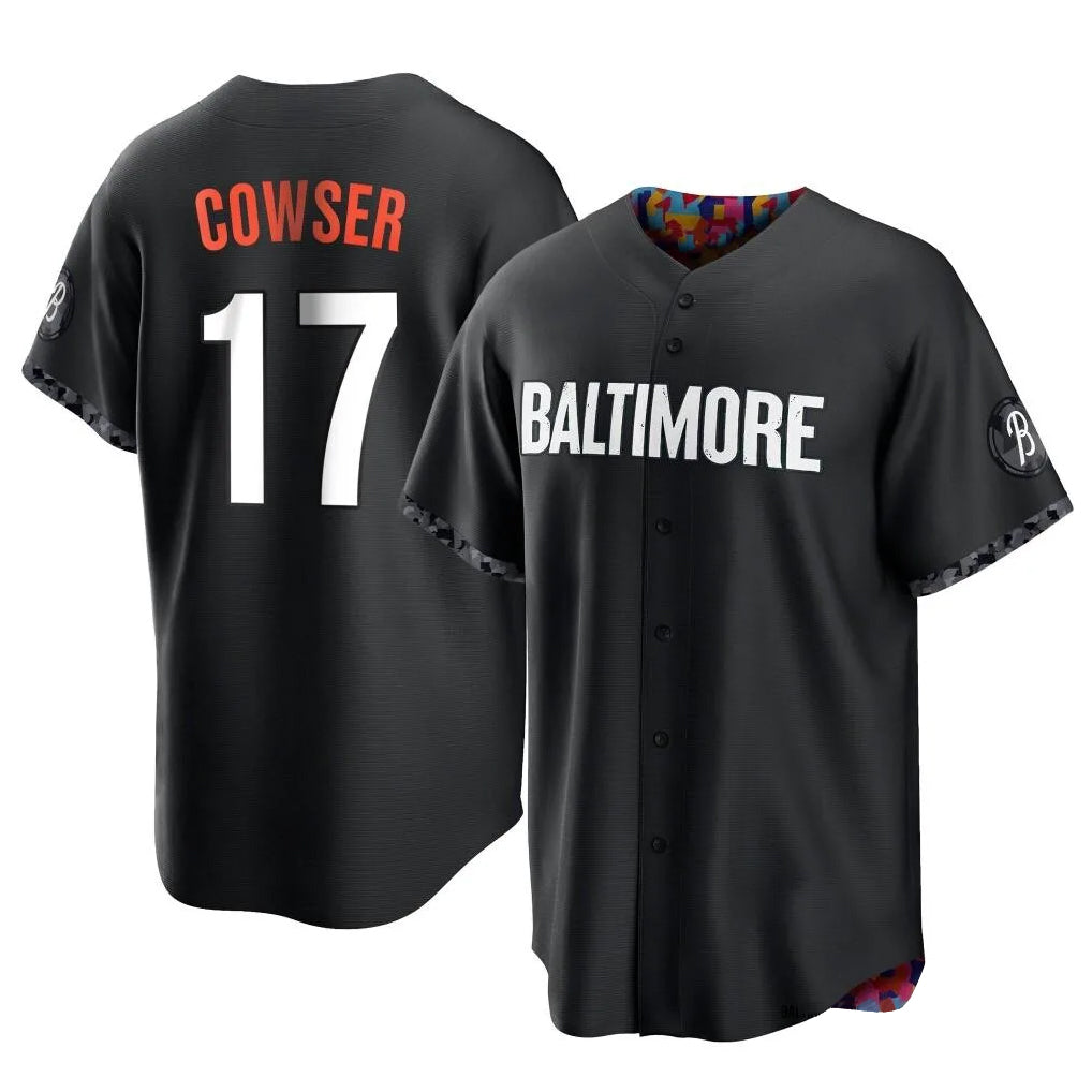 Baltimore Orioles #17 Colton Cowser Player Black City Connect Home Game Stitched Baseball Jersey
