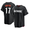 Baltimore Orioles #17 Colton Cowser Player Black City Connect Home Game Stitched Baseball Jersey