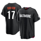 Baltimore Orioles #17 Colton Cowser Player Black City Connect Home Game Stitched Baseball Jersey