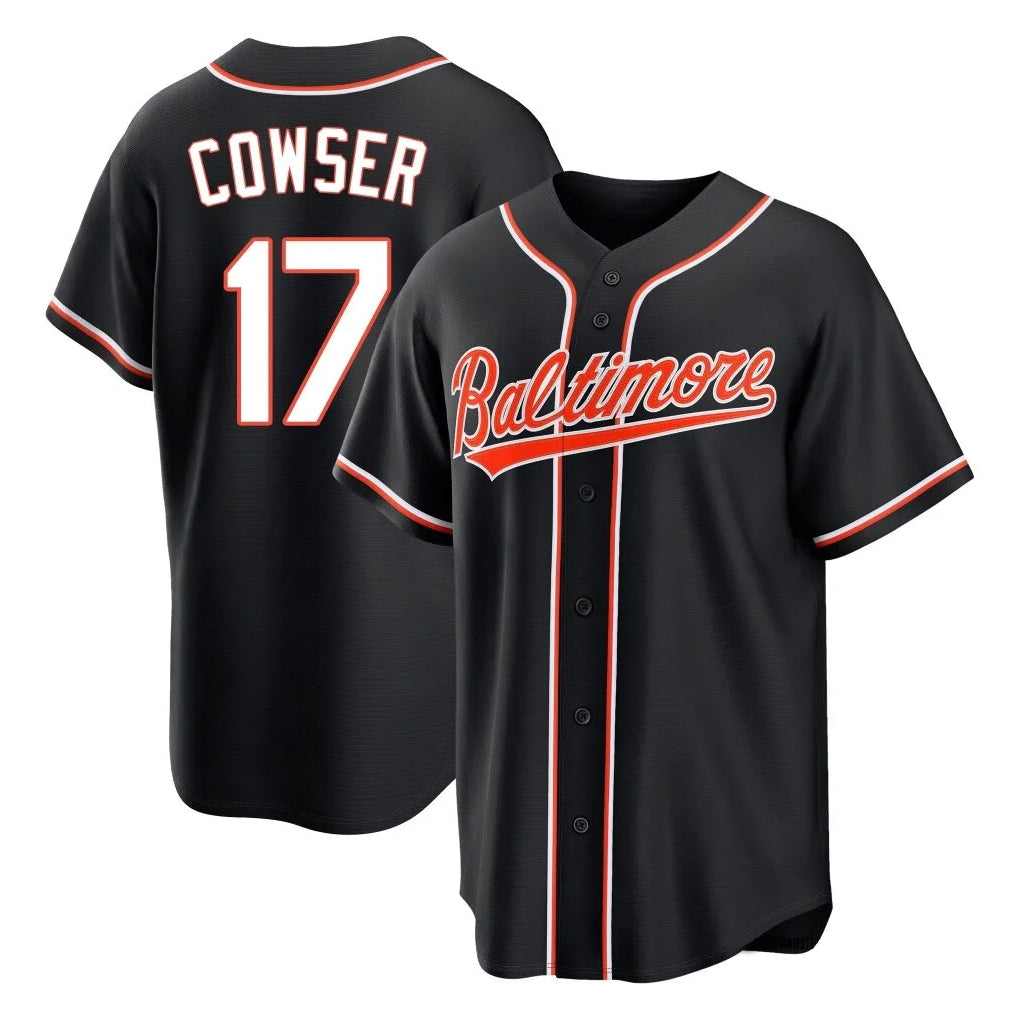 Baltimore Orioles #17 Colton Cowser Player Black Out Home Game Stitched Baseball Jersey