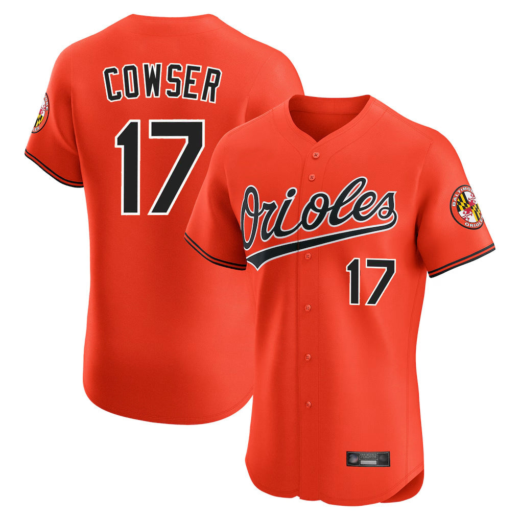 Baltimore Orioles #17 Colton Cowser Player Orange Limited Elite Home Game Stitched Baseball Jersey