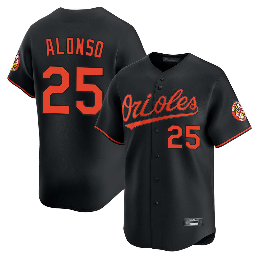 Baltimore Orioles #25 Pete Alonso Player Black Limited Home Game Stitched Baseball Jersey