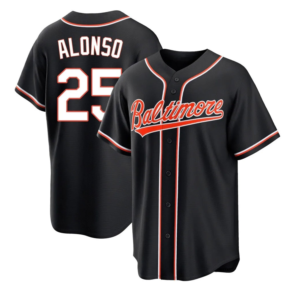 Baltimore Orioles #25 Pete Alonso Player Black Out Home Game Stitched Baseball Jersey