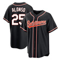 Baltimore Orioles #25 Pete Alonso Player Black Out Home Game Stitched Baseball Jersey