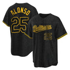 Baltimore Orioles #25 Pete Alonso Player Black Snake Skin City Home Game Stitched Baseball Jersey