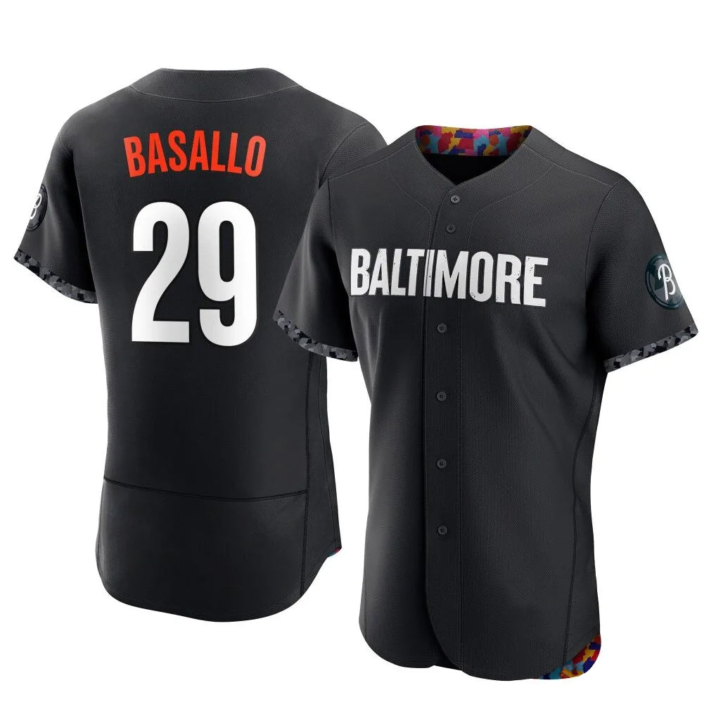 Baltimore Orioles #29 Samuel Basallo Player Black City Connect Limited Elite Home Game Stitched Baseball Jersey