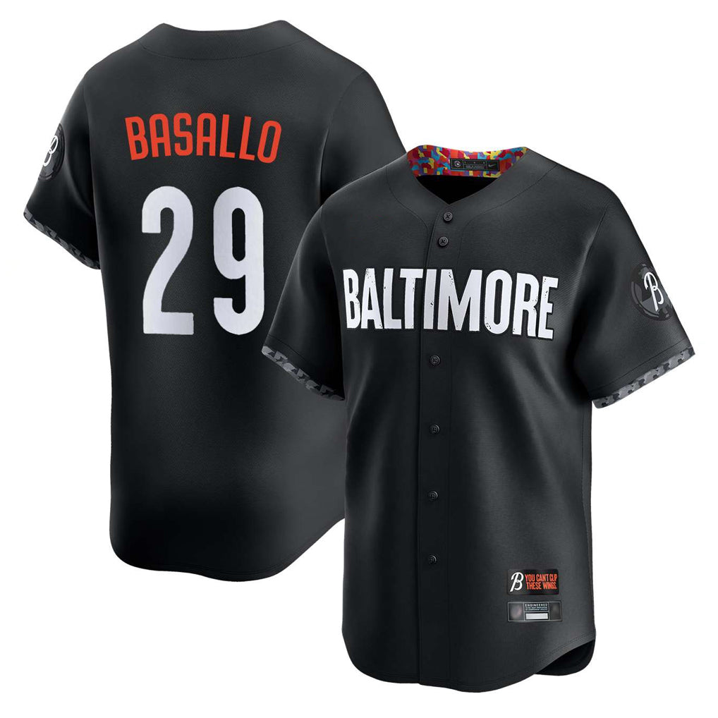 Baltimore Orioles #29 Samuel Basallo Player Black City Connect Limited Home Game Stitched Baseball Jersey