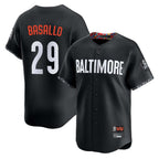 Baltimore Orioles #29 Samuel Basallo Player Black City Connect Limited Home Game Stitched Baseball Jersey