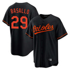Baltimore Orioles #29 Samuel Basallo Player Black Home Game Stitched Baseball Jersey