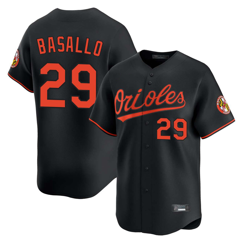 Baltimore Orioles #29 Samuel Basallo Player Black Limited Home Game Stitched Baseball Jersey