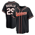 Baltimore Orioles #29 Samuel Basallo Player Black Out Home Game Stitched Baseball Jersey