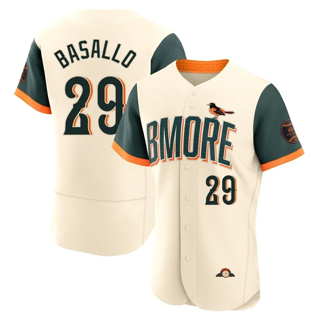 Baltimore Orioles #29 Samuel Basallo Player Cream 2026 City Connect Limited Elite Home Game Stitched Baseball Jersey