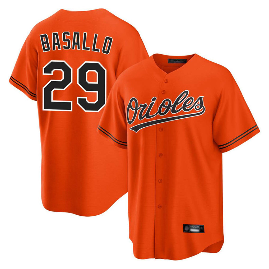Baltimore Orioles #29 Samuel Basallo Player Orange Home Game Stitched Baseball Jersey