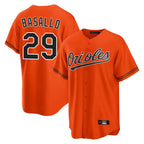 Baltimore Orioles #29 Samuel Basallo Player Orange Home Game Stitched Baseball Jersey