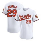 Baltimore Orioles #29 Samuel Basallo Player White Limited Elite Home Game Stitched Baseball Jersey