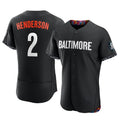 Baltimore Orioles #2 Gunnar Henderson Player Black City Connect Limited Elite Home Game Stitched Baseball Jersey