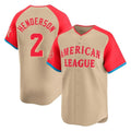 Baltimore Orioles #2 Gunnar Henderson Player Cream American League All-Star Limited Home Game Stitched Baseball Jersey