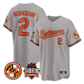 Baltimore Orioles #2 Gunnar Henderson Player Gray 30th Anniversary of 2131 Home Game Stitched Baseball Jersey