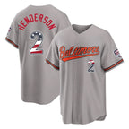 Baltimore Orioles #2 Gunnar Henderson Player Gray USA 250 Fourth of July Home Game Stitched Baseball Jersey