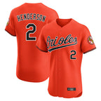 Baltimore Orioles #2 Gunnar Henderson Player Orange Limited Elite Home Game Stitched Baseball Jersey