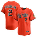 Baltimore Orioles #2 Gunnar Henderson Player Orange Limited Home Game Stitched Baseball Jersey
