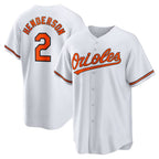 Baltimore Orioles #2 Gunnar Henderson White Home Replica Player Baseball Jersey