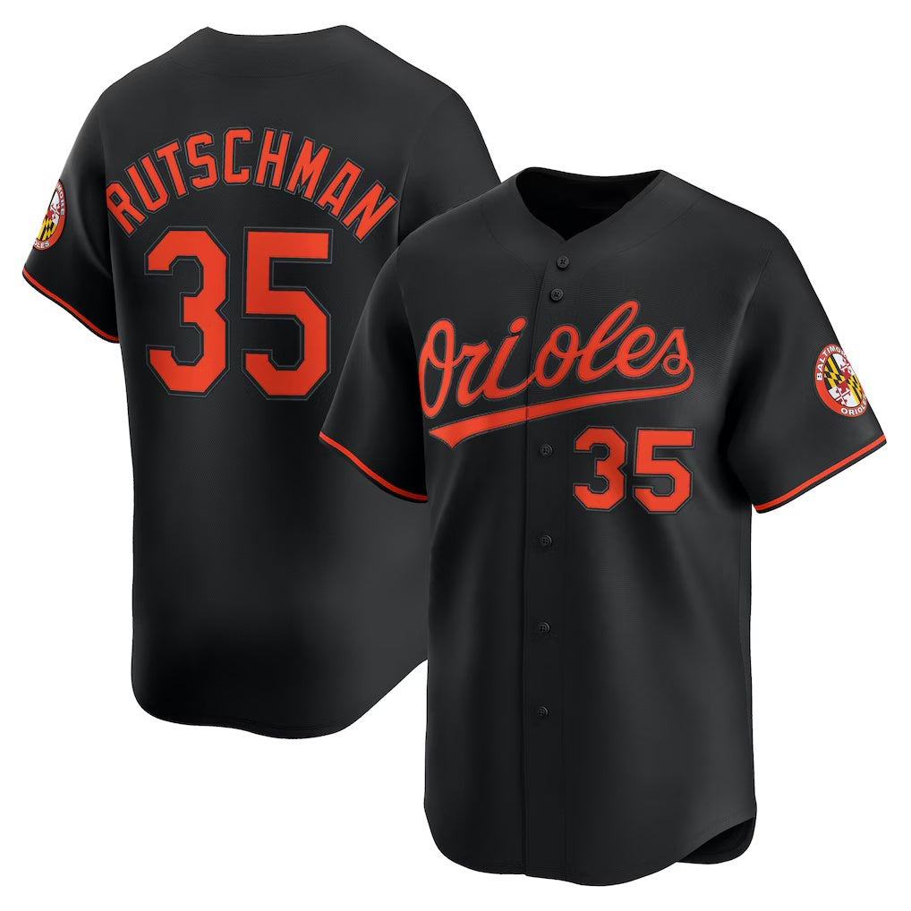 Baltimore Orioles #35 Adley Rutschman Black Alternate Limited Player Baseball Jersey