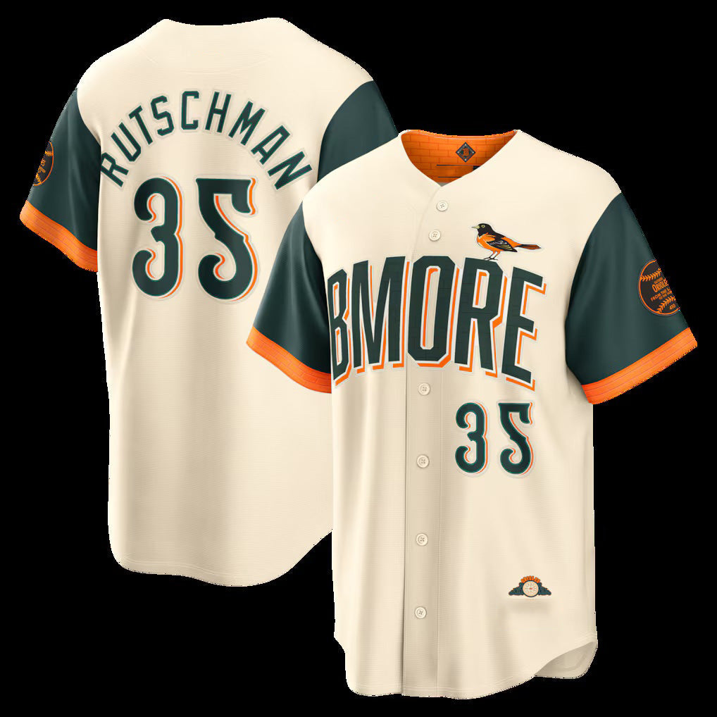 Baltimore Orioles #35 Adley Rutschman Natural 2026 City Connect Stadium Baseball Jersey