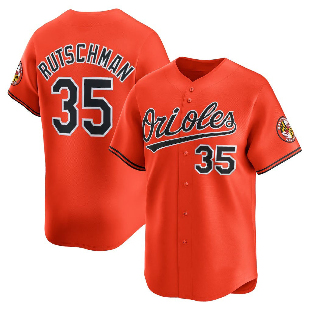 Baltimore Orioles #35 Adley Rutschman Orange 2nd Alternate Limited Player Baseball Jersey