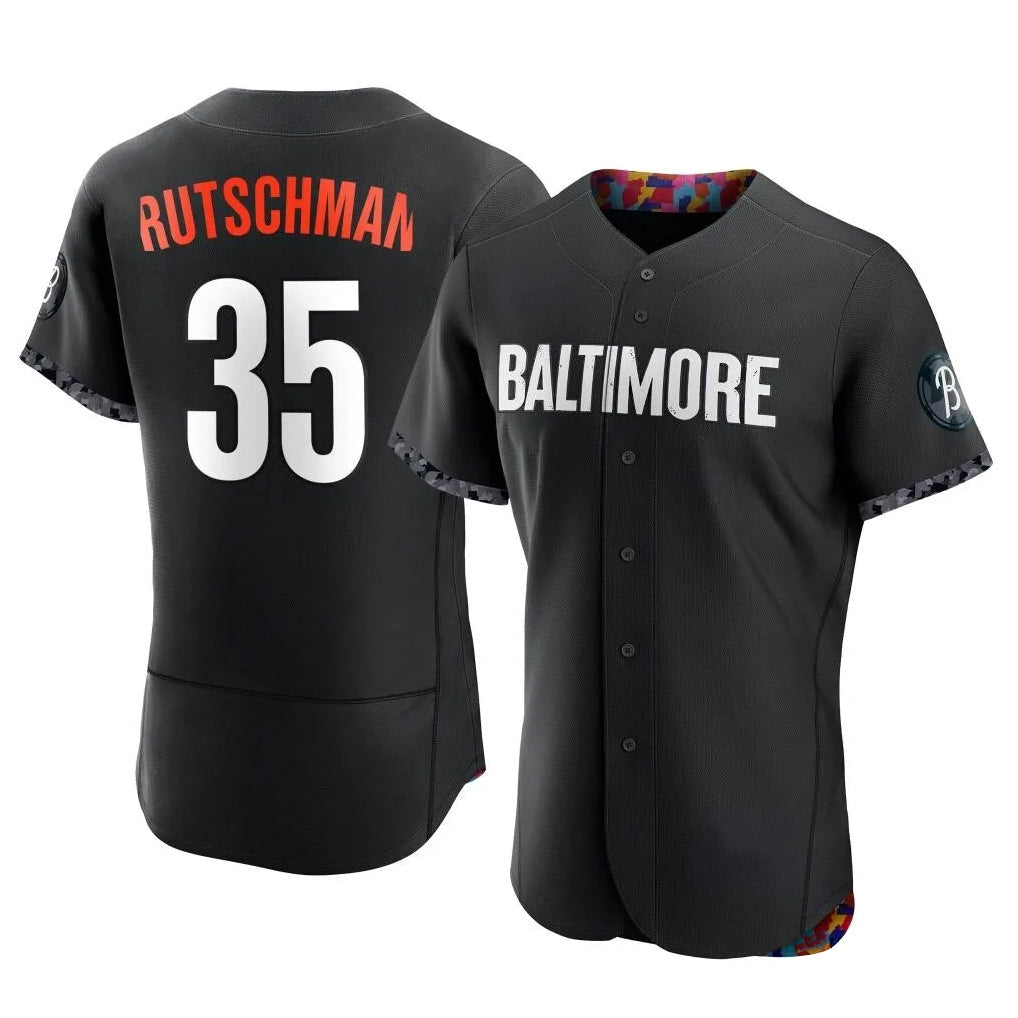 Baltimore Orioles #35 Adley Rutschman Player Black City Connect Limited Elite Home Game Stitched Baseball Jersey