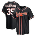Baltimore Orioles #35 Adley Rutschman Player Black Out Home Game Stitched Baseball Jersey