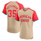 Baltimore Orioles #35 Adley Rutschman Player Cream American League All-Star Limited Elite Home Game Stitched Baseball Jersey
