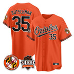 Baltimore Orioles #35 Adley Rutschman Player Orange 30th Anniversary of 2131 Home Game Stitched Baseball Jersey