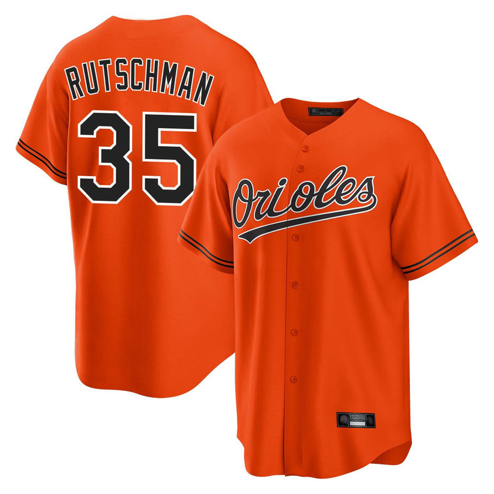 Baltimore Orioles #35 Adley Rutschman Player Orange Home Game Stitched Baseball Jersey