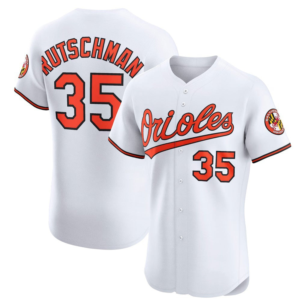 Baltimore Orioles #35 Adley Rutschman White Home Elite Baseball Jersey